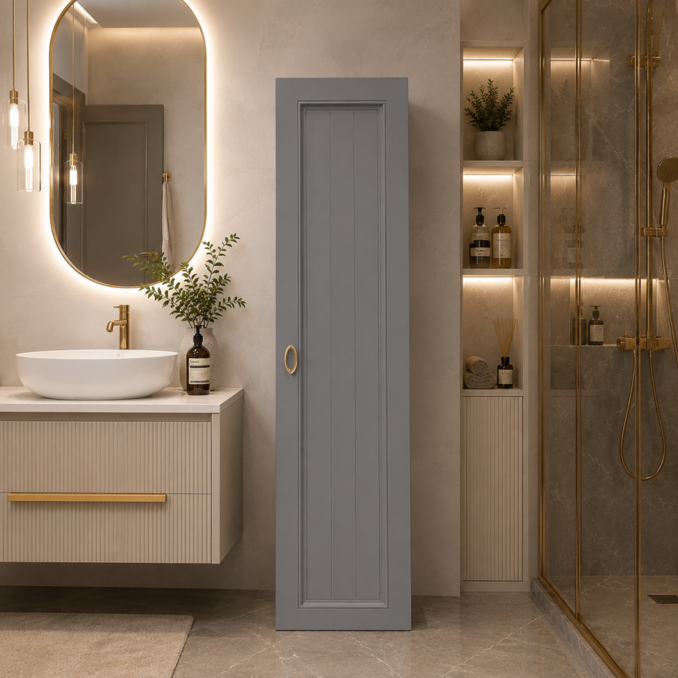 BANYO DOLABI BOY ANTRASİT SATEN