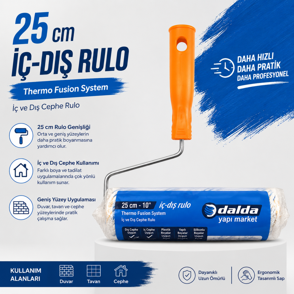 DALDA İÇ-DIŞ RULO 25 CM