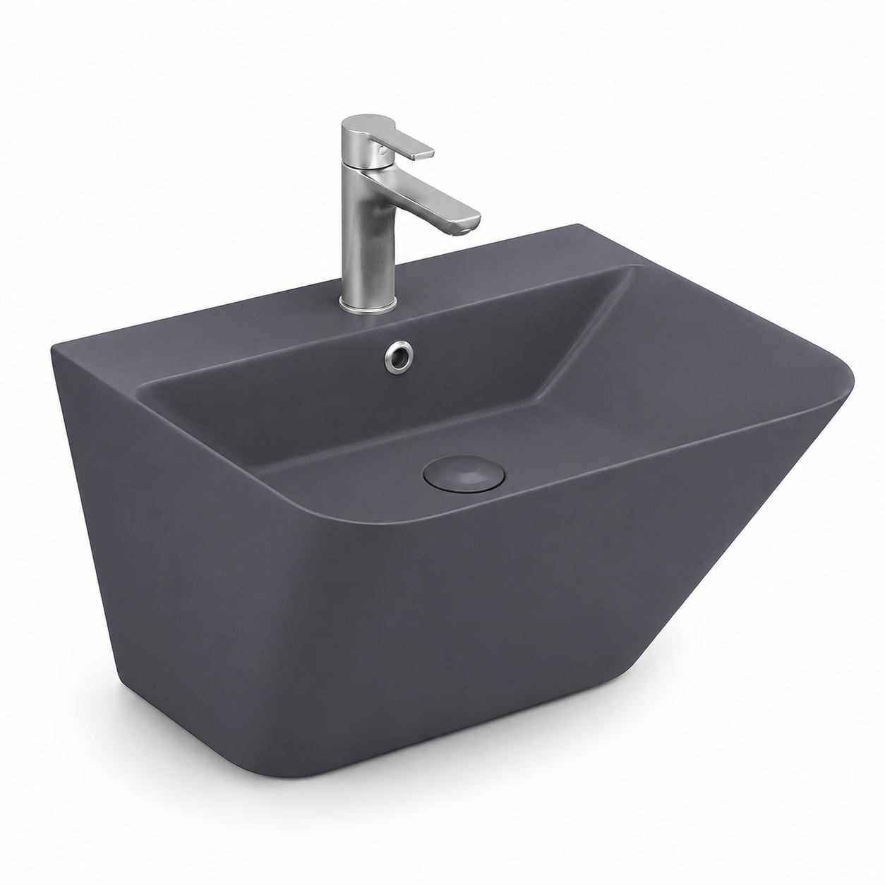 LAVABO 55 CM MOENA MAT ANTRASİT LUCCO