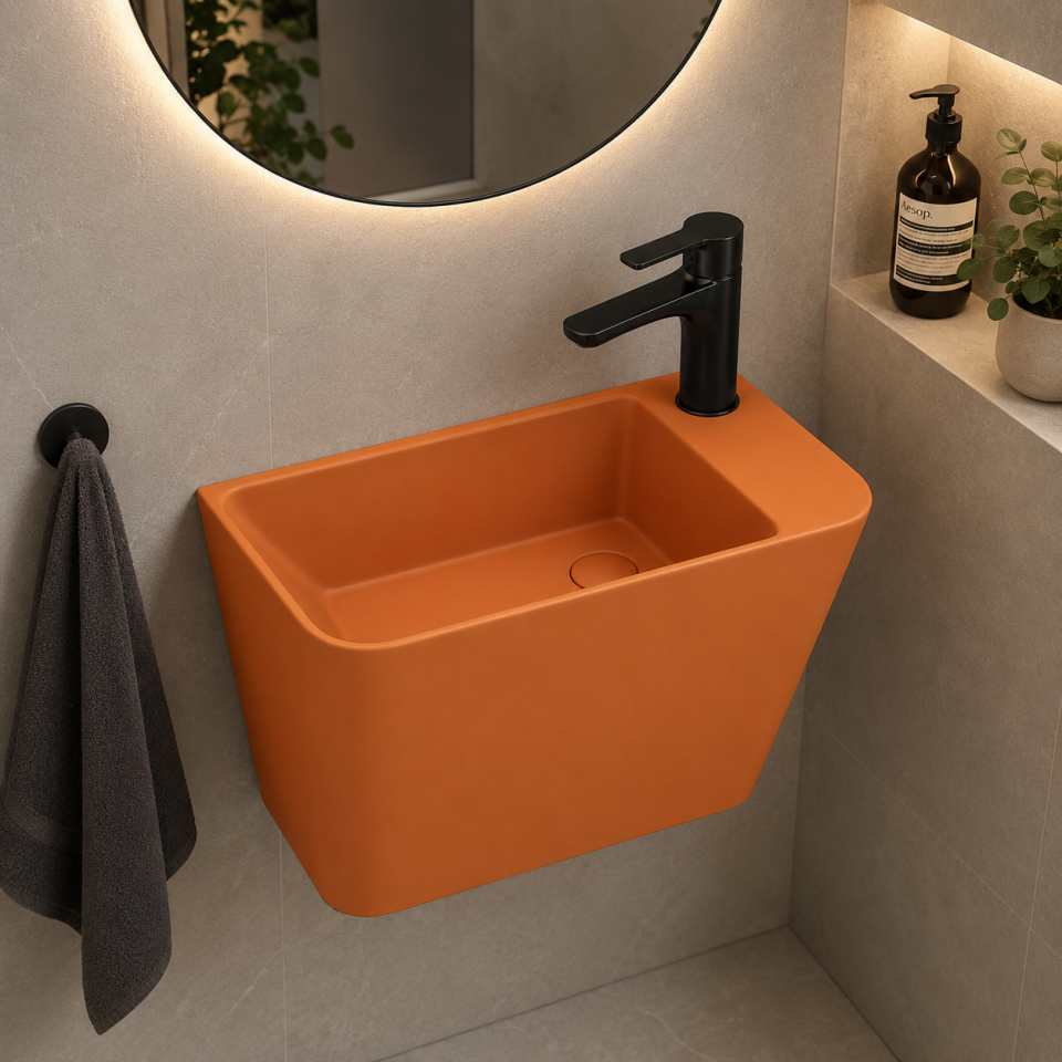 LAVABO 28 CM PRİMO MAT TURUNCU LUCCO