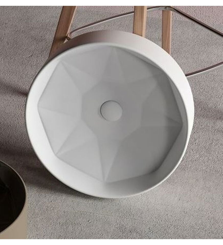 LAVABO 42 CM DİAMENTE PARLAK BEYAZ LUCCO
