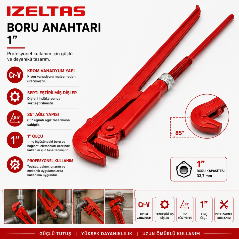 İZELTAŞ BORU ANAHTARI 1''