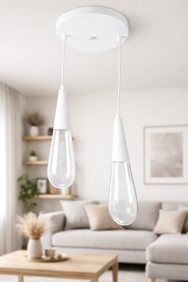 AVİZE DAMLA SARKIT 2 Lİ BEYAZ 1948