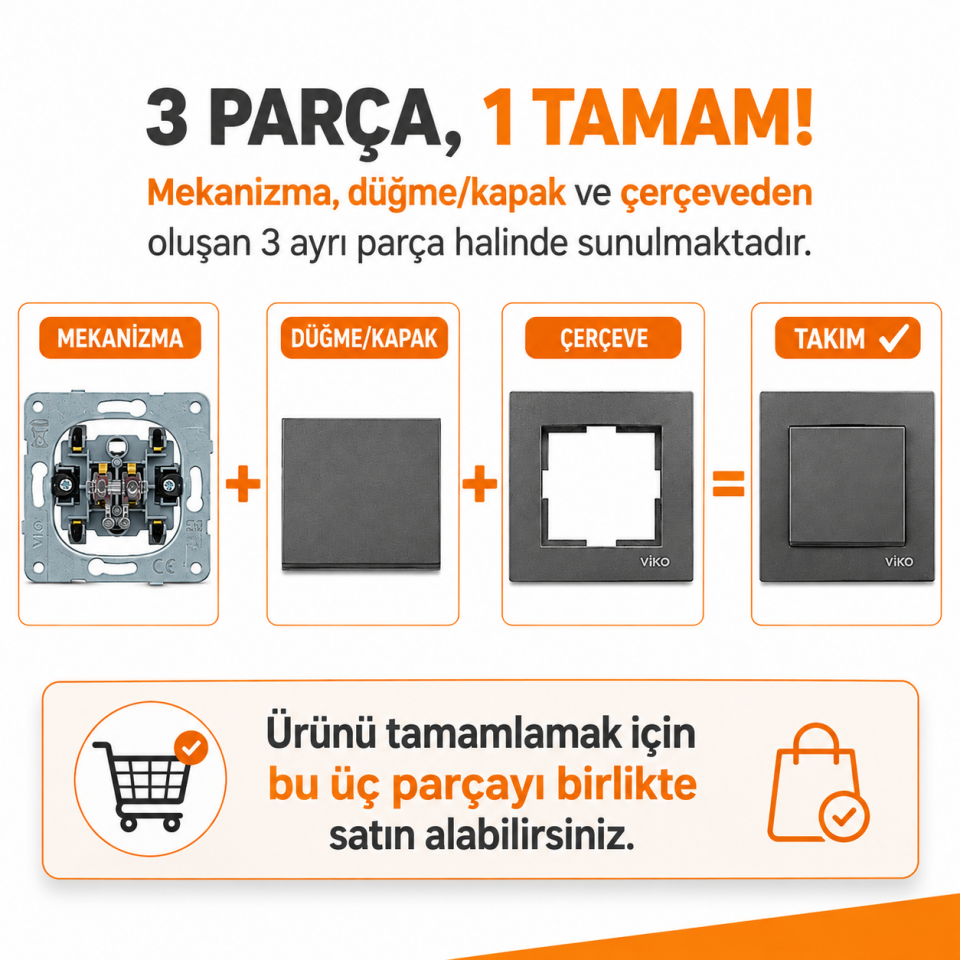 Vİ-KO KARRE KREM KAPAKLI TOPRAKLI PRİZ 90967212
