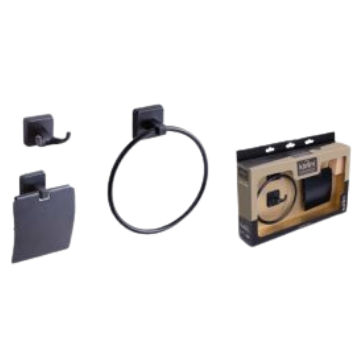 MESA NAME SERİSİ MAT SİYAH KAPLAMA 3 LÜ AKSESUAR SETİ