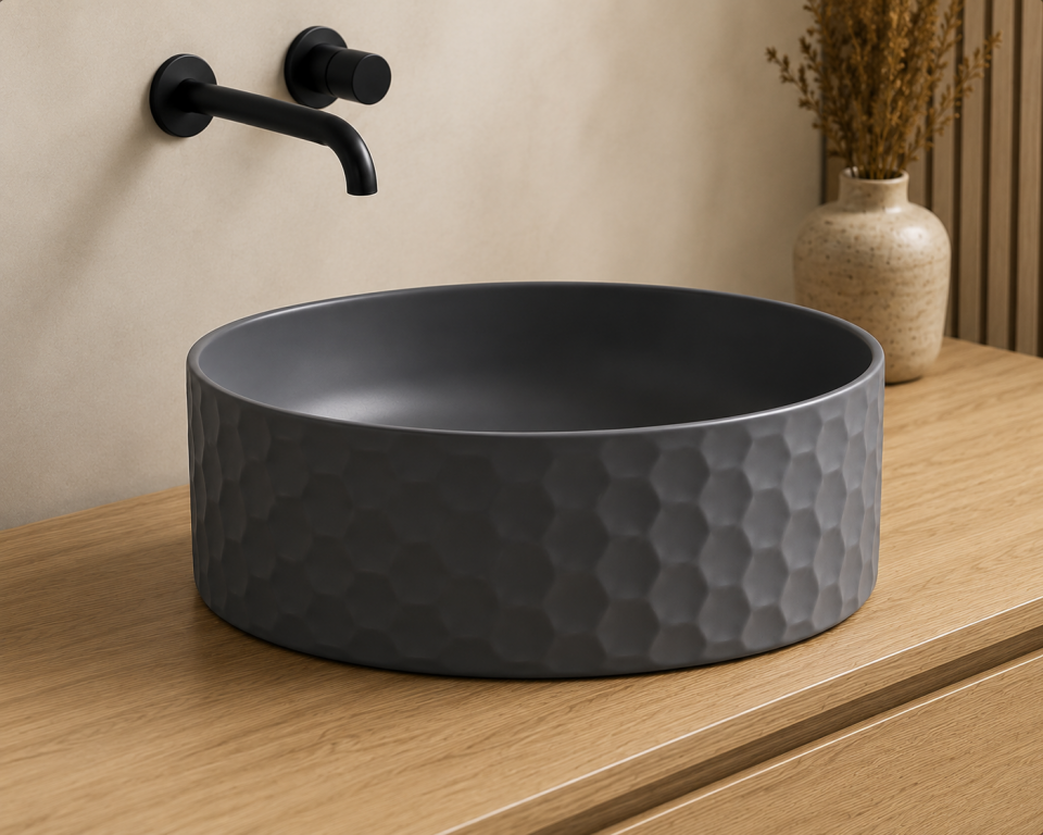 LUCCO LAVABO SİENA 44 CM MAT ANTRASİT