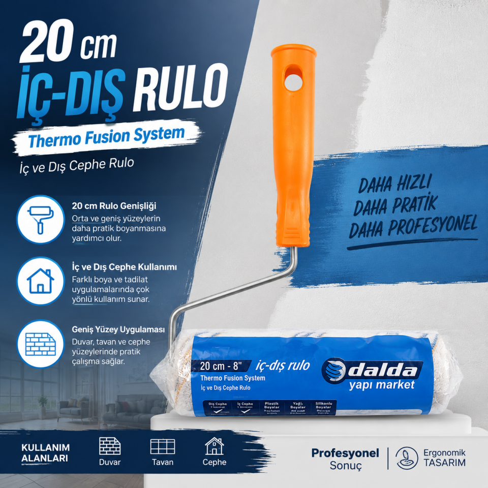 DALDA İÇ-DIŞ RULO 20 CM