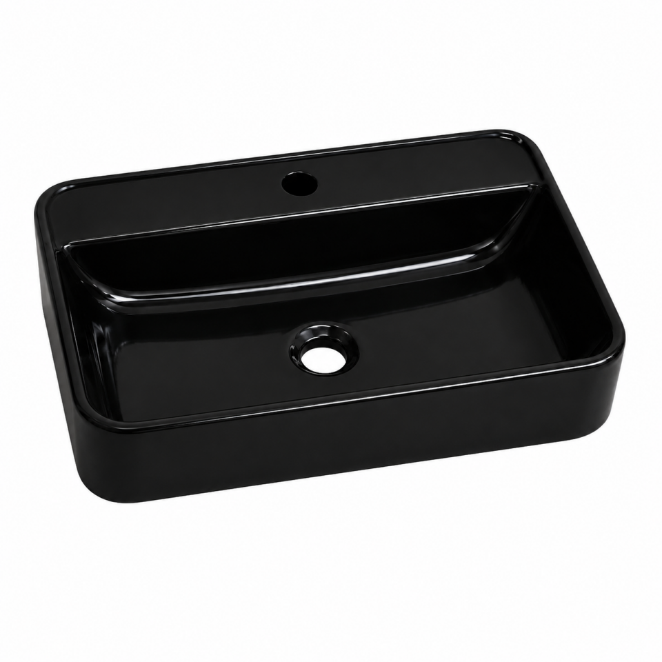 LAVABO 60 CM VERO PARLAK SİYAH LUCCO