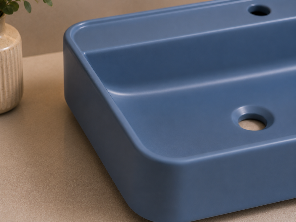 LAVABO 60 CM VERO MAT PETROL MAVİ LUCCO