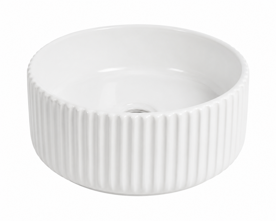 LAVABO 40 CM DEEP PARLAK BEYAZ LUCCO
