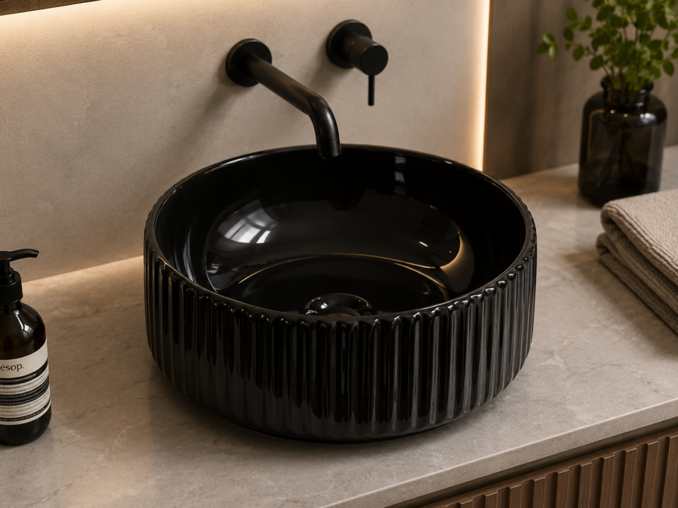 LAVABO 40 CM DEEP PARLAK SİYAH LUCCO