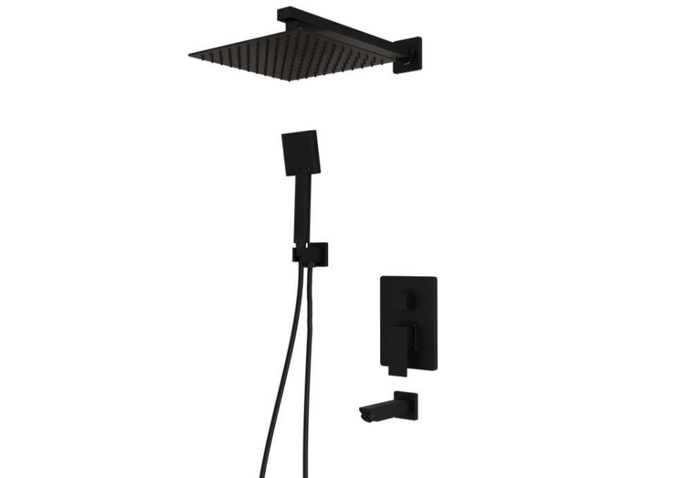 BELİNZA ANKASTRE KARE DUŞ SETİ 3 YÖNLÜ SİYAH 20300S