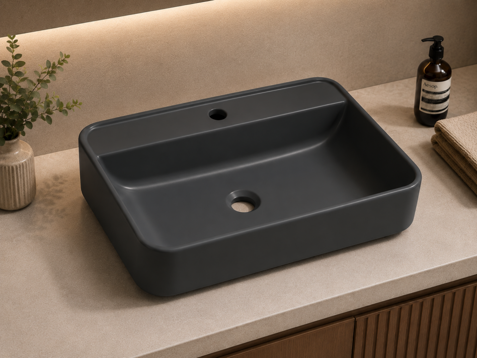 LAVABO 60 CM VERO MAT ANTRASİT LUCCO