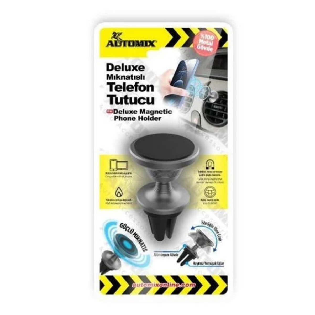 AUTOMIX DELUXE MIKNATISLI TELEFON TUTUCU