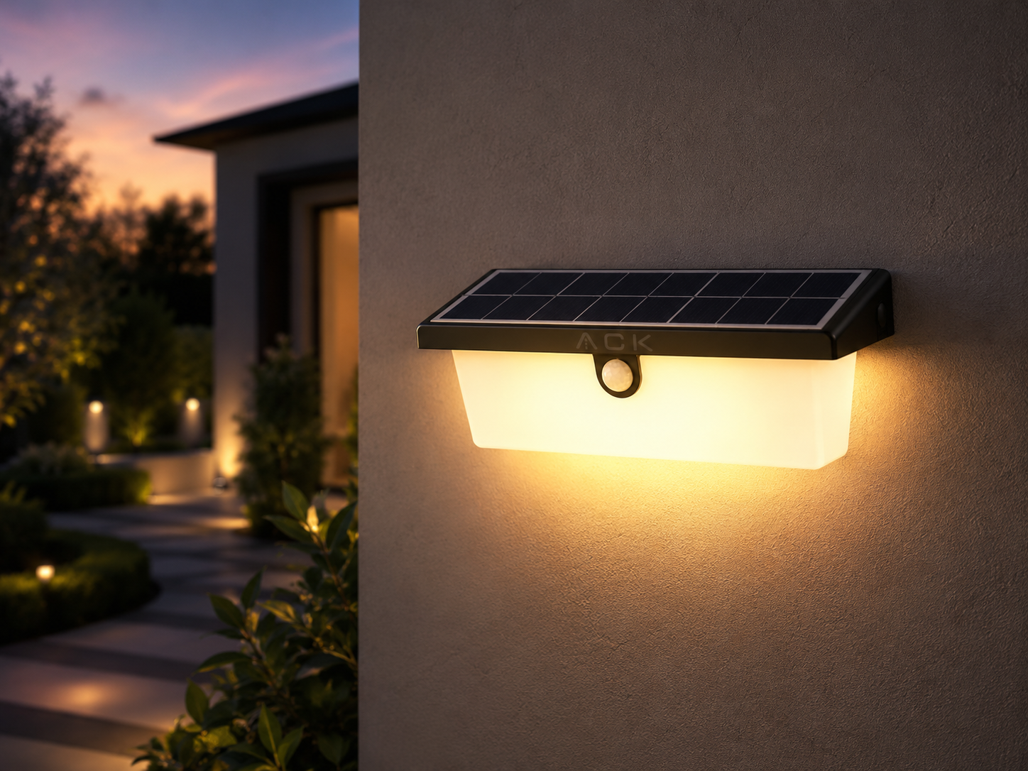 ACK SOLAR LED DUVAR APLİĞİ DİMLİ SİYAH IP54 AG60-03851