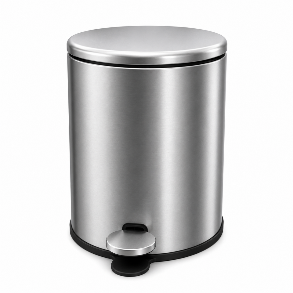 PRİMANOVA CİGO ÇÖP KOVASI PEDALLI 6 LT MAT METAL