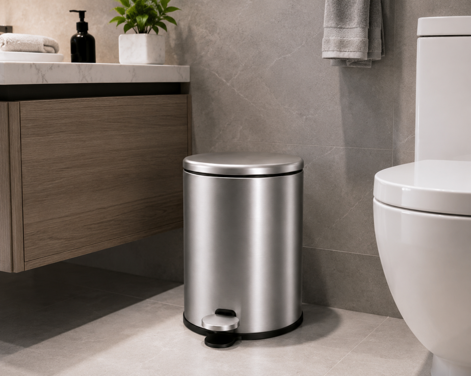 PRİMANOVA CİGO ÇÖP KOVASI PEDALLI 6 LT MAT METAL