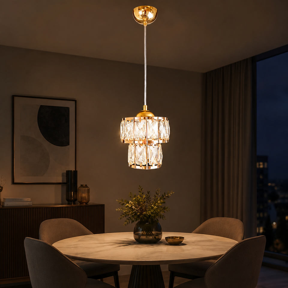 AVİZE KUPA GOLD TEKLİ SARKIT LED