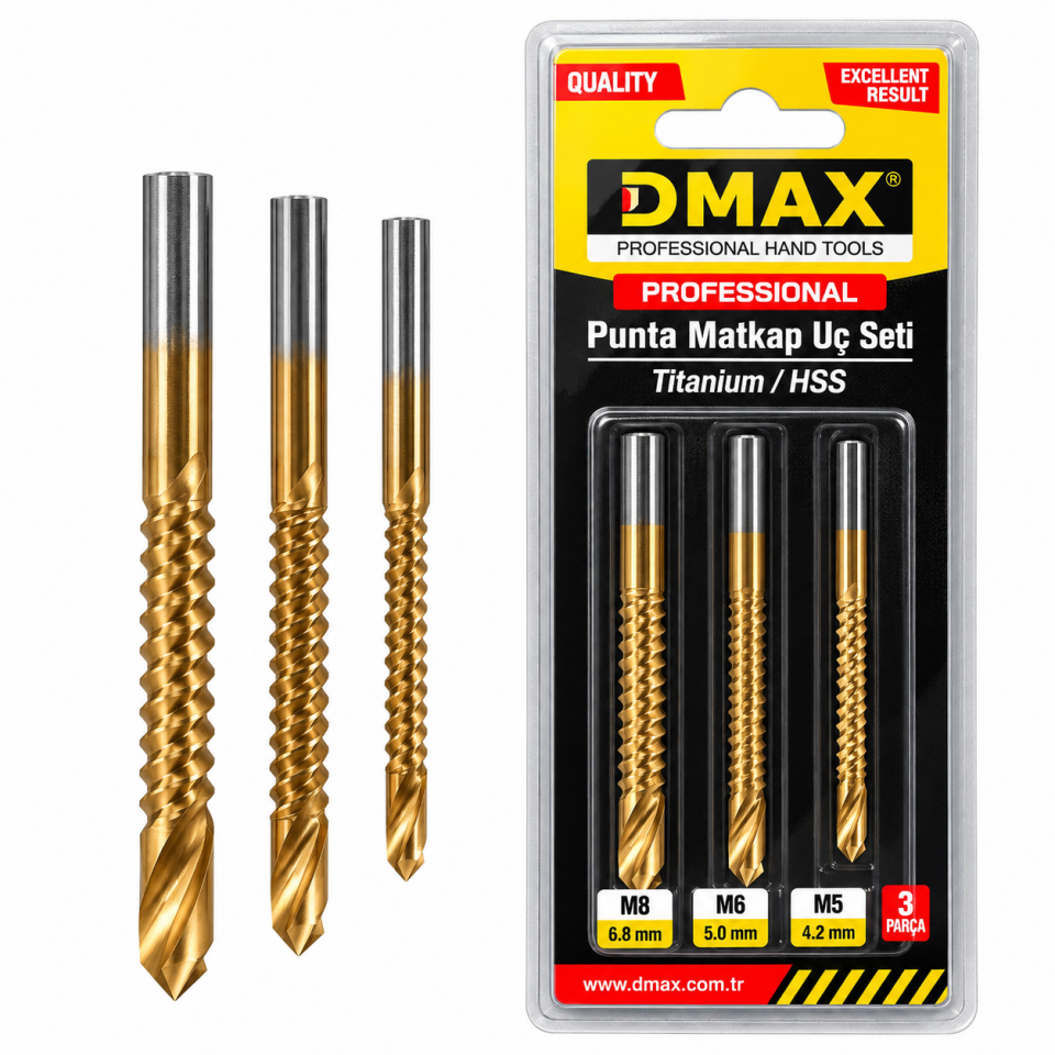 DMAX FREZE MATKAP UCU SETİ 3 PARÇA DMX4690
