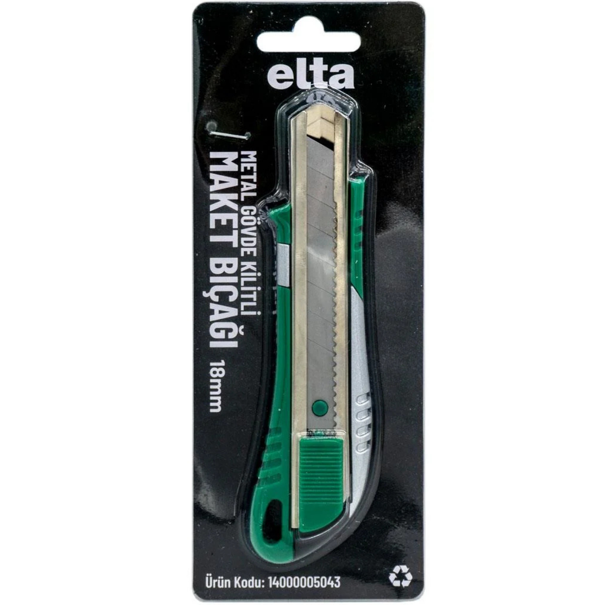 ELTA METAL GÖVDE KİLİTLİ MAKET BIÇAĞI 18 MM