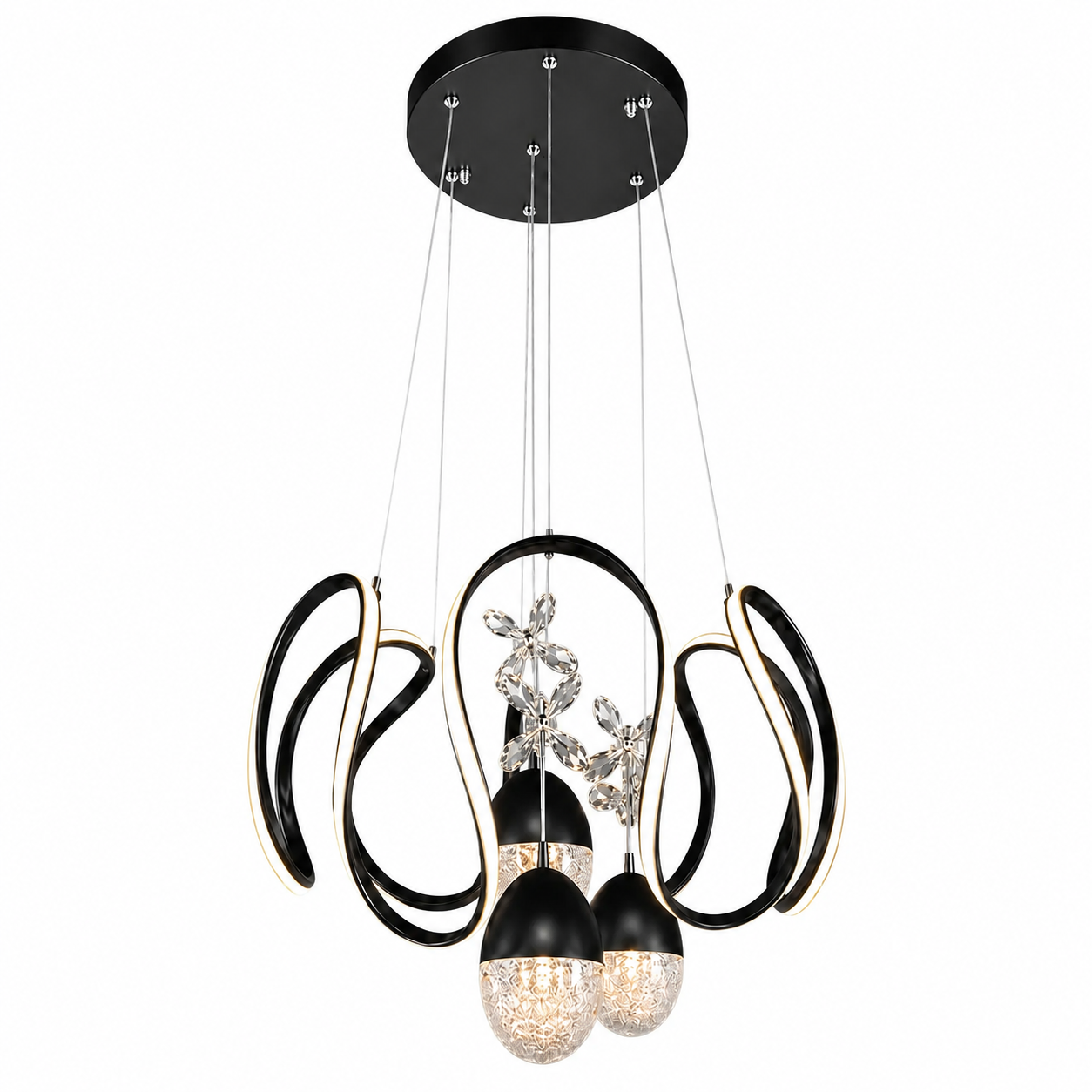 AVİZE LOUREL SİYAH LED