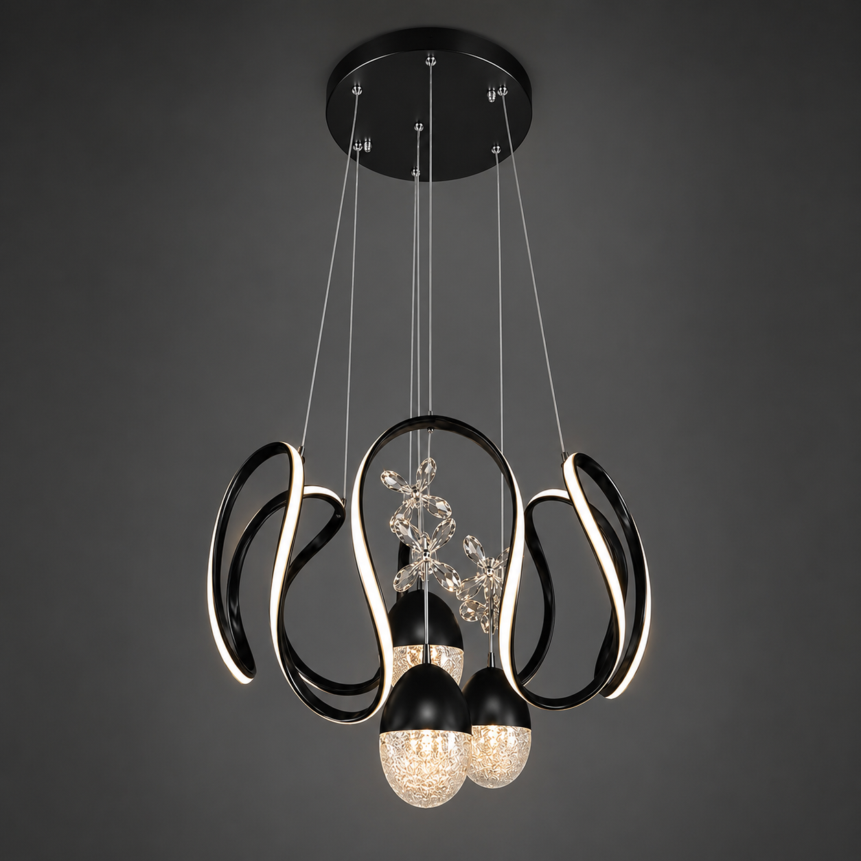 AVİZE LOUREL SİYAH LED