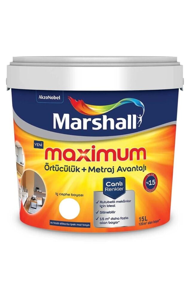 MARSHALL MAX. SİL. İPEK MAT BEYAZ 2,5 L