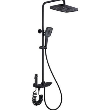 DUXXA PİANO BATARYALI DUŞ SETİ MAT SİYAH DP.100.MS