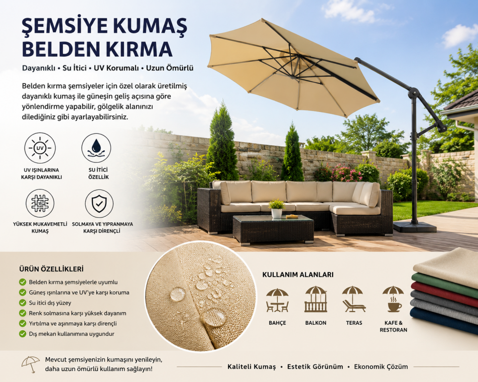 ŞEMSİYE KUMAŞ BELDEN KIRMA