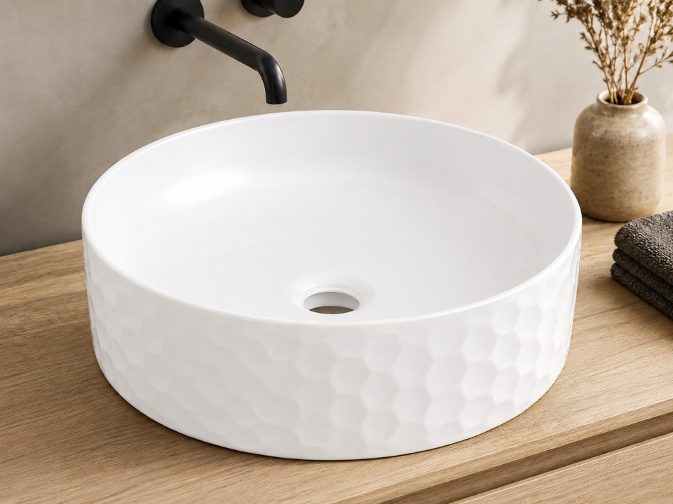 LAVABO 44 CM SİENA PARLAK BEYAZ LUCCO 613044-101