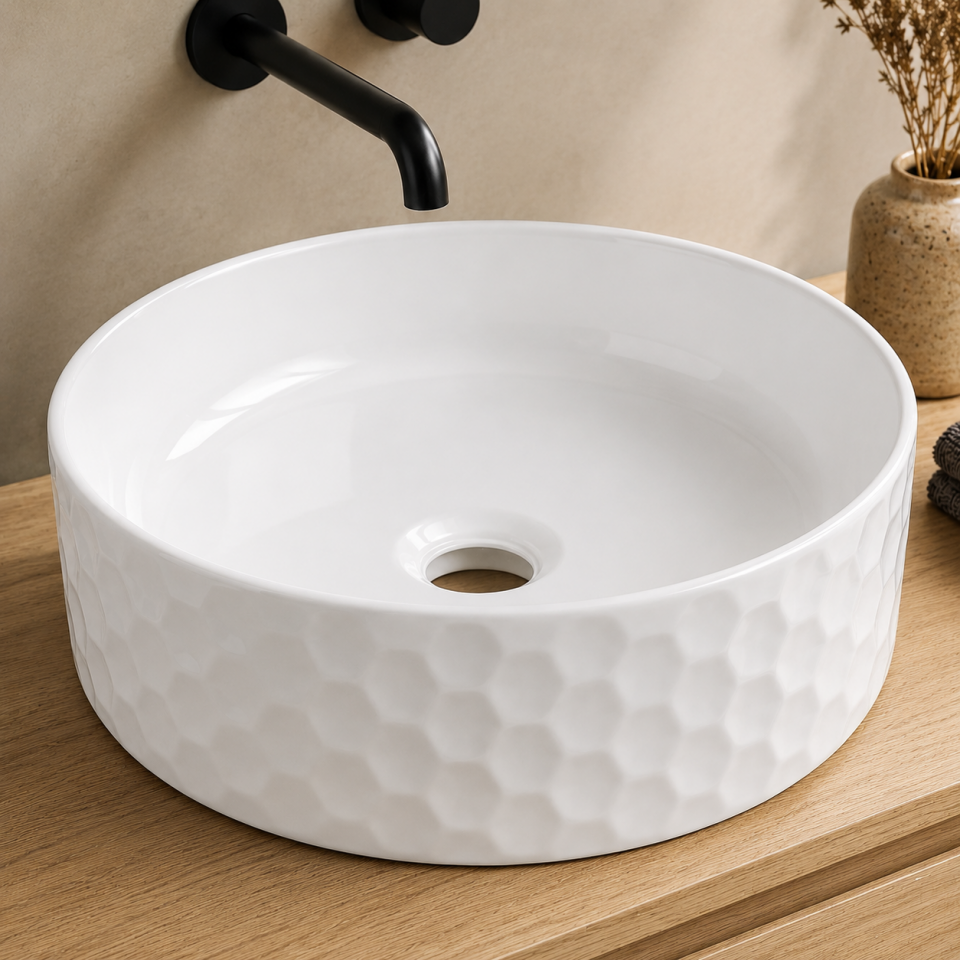 LAVABO 44 CM SİENA PARLAK BEYAZ LUCCO 613044-101
