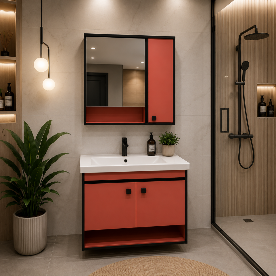 BANYO DOLABI 80 CM TERRACOTA