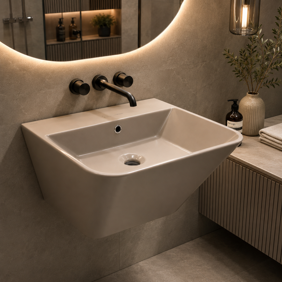 LAVABO 55 CM MOENA MAT LATTE LUCCO