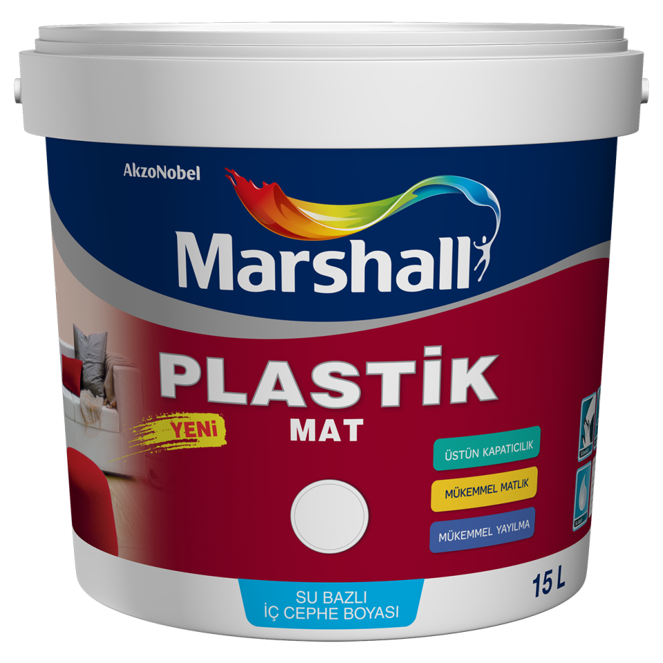MARSHALL PLASTİK MAT BEYAZ 7,5 LT
