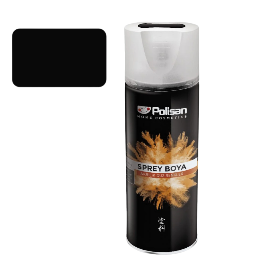 POLİSAN SPREY BOYA PARLAK SİYAH 9005