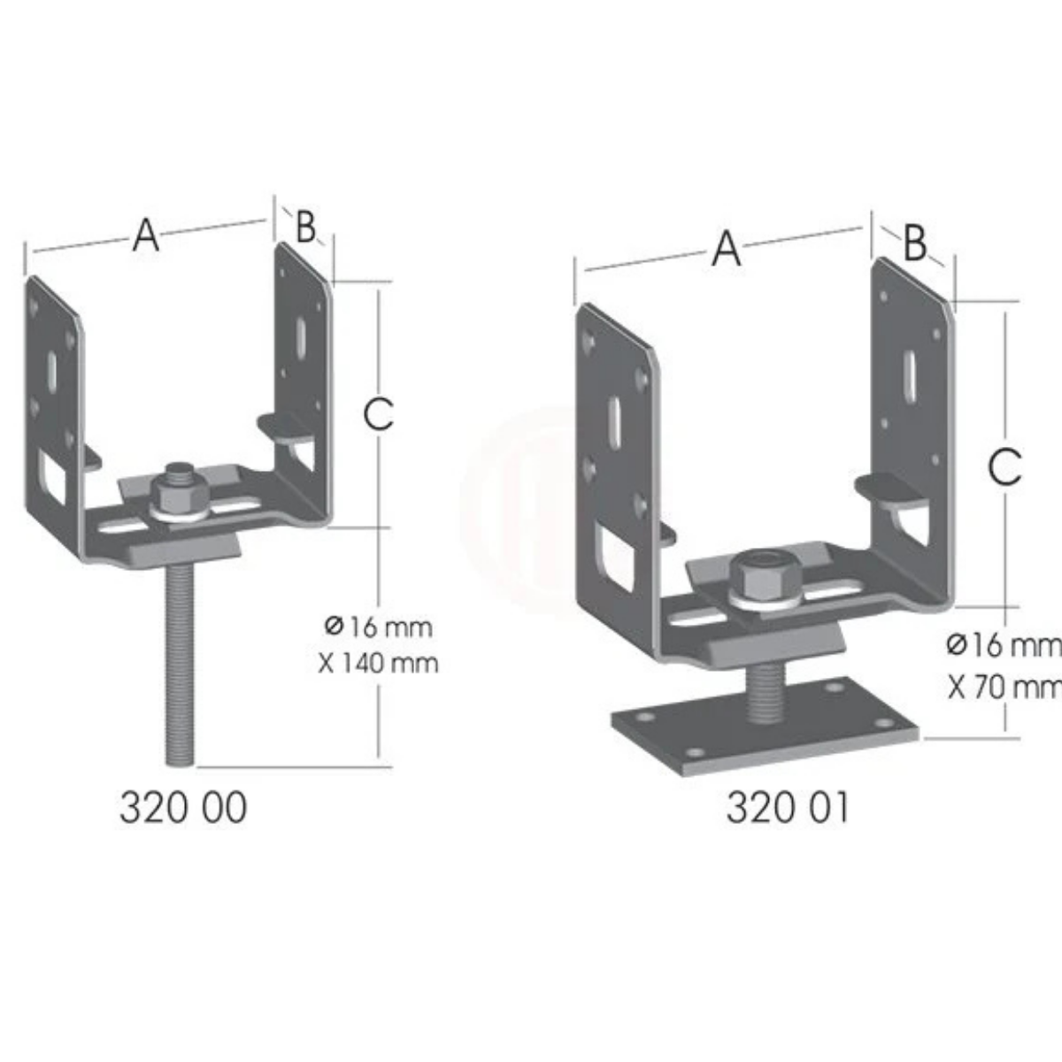 PERGULE AYAĞI AYARLI TABLALI INOX  32001