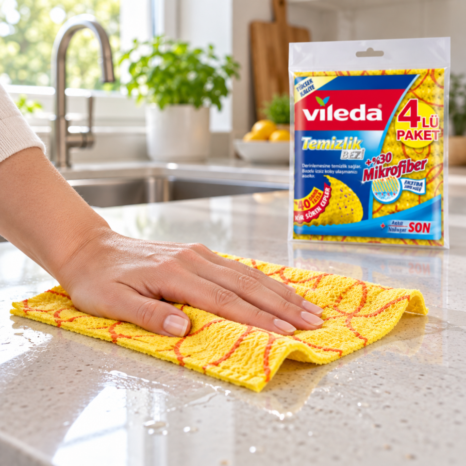 VİLEDA TEMİZLİK BEZİ 4 LÜ