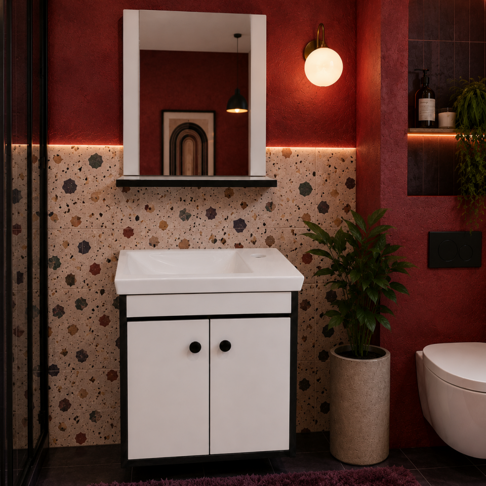 BANYO DOLABI 45 CM BEYAZ ASMA