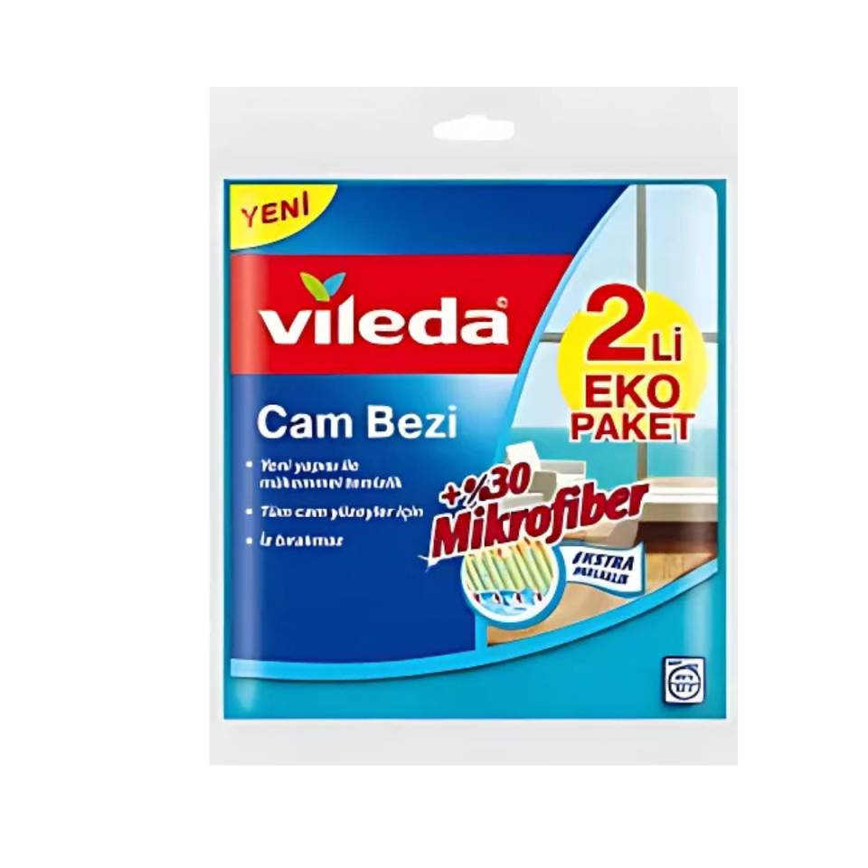 VİLEDA CAM BEZİ 2 Lİ MİKROFİBERLİ