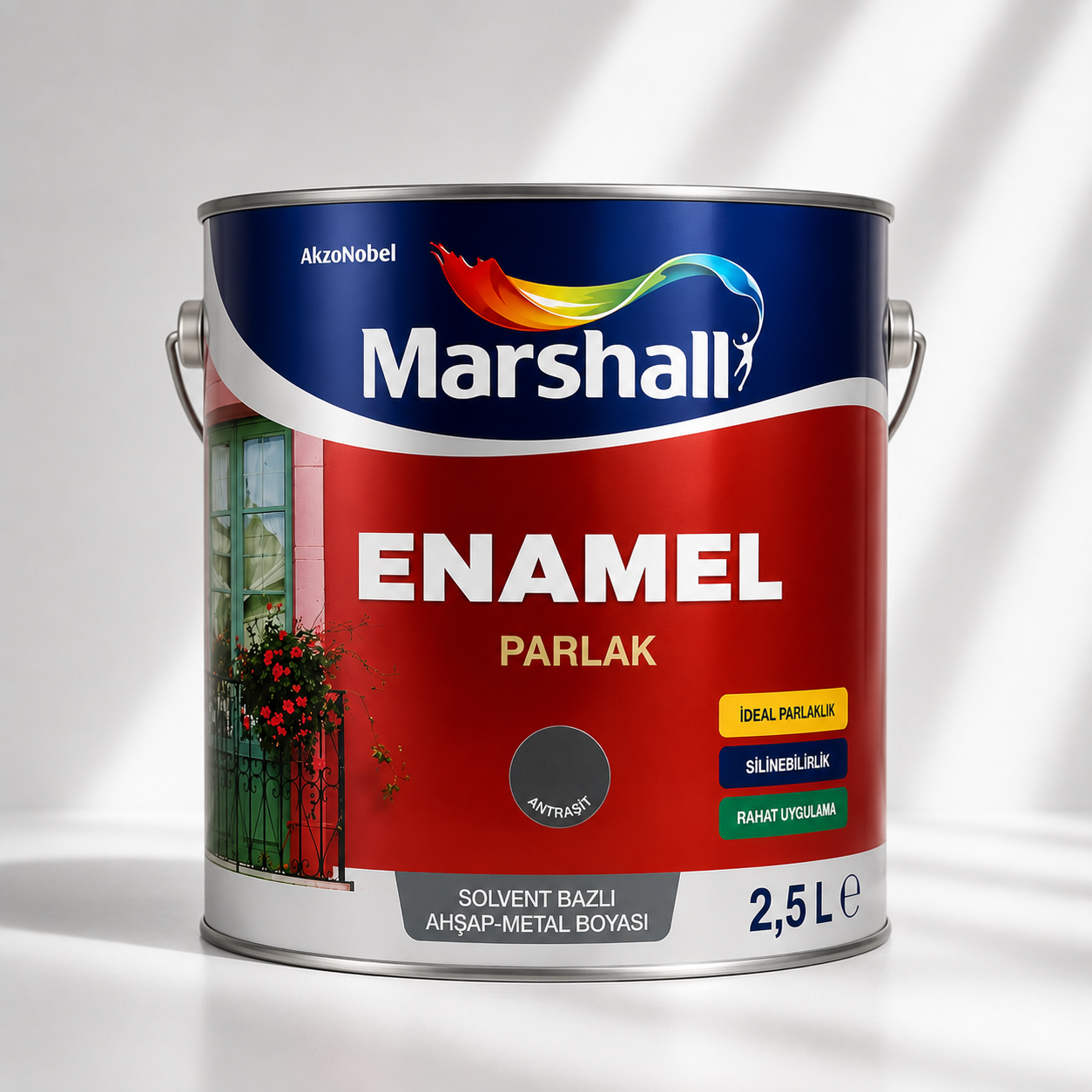 MARSHALL ENAMEL PARLAK ANTRASİT 2,5 L