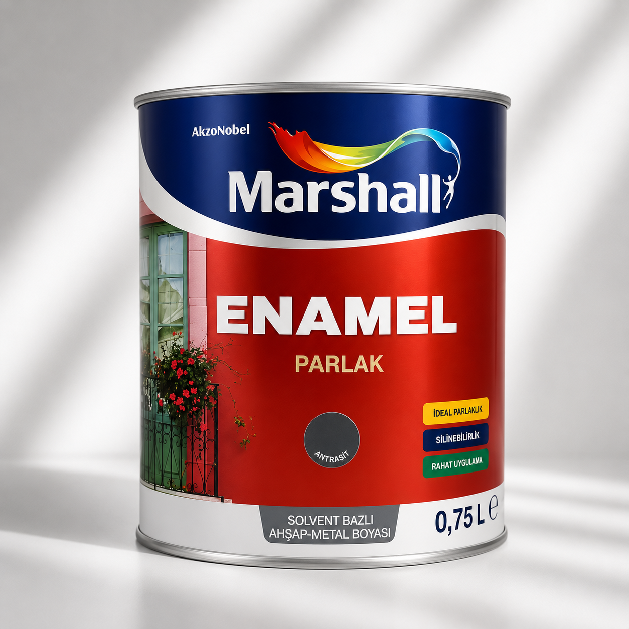 MARSHALL ENAMEL PARLAK ANTRASİT 0,75 L