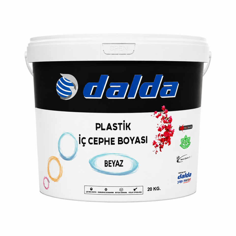 DALDA PLASTİK İÇ CEPHE BOYASI BEYAZ 20 KG