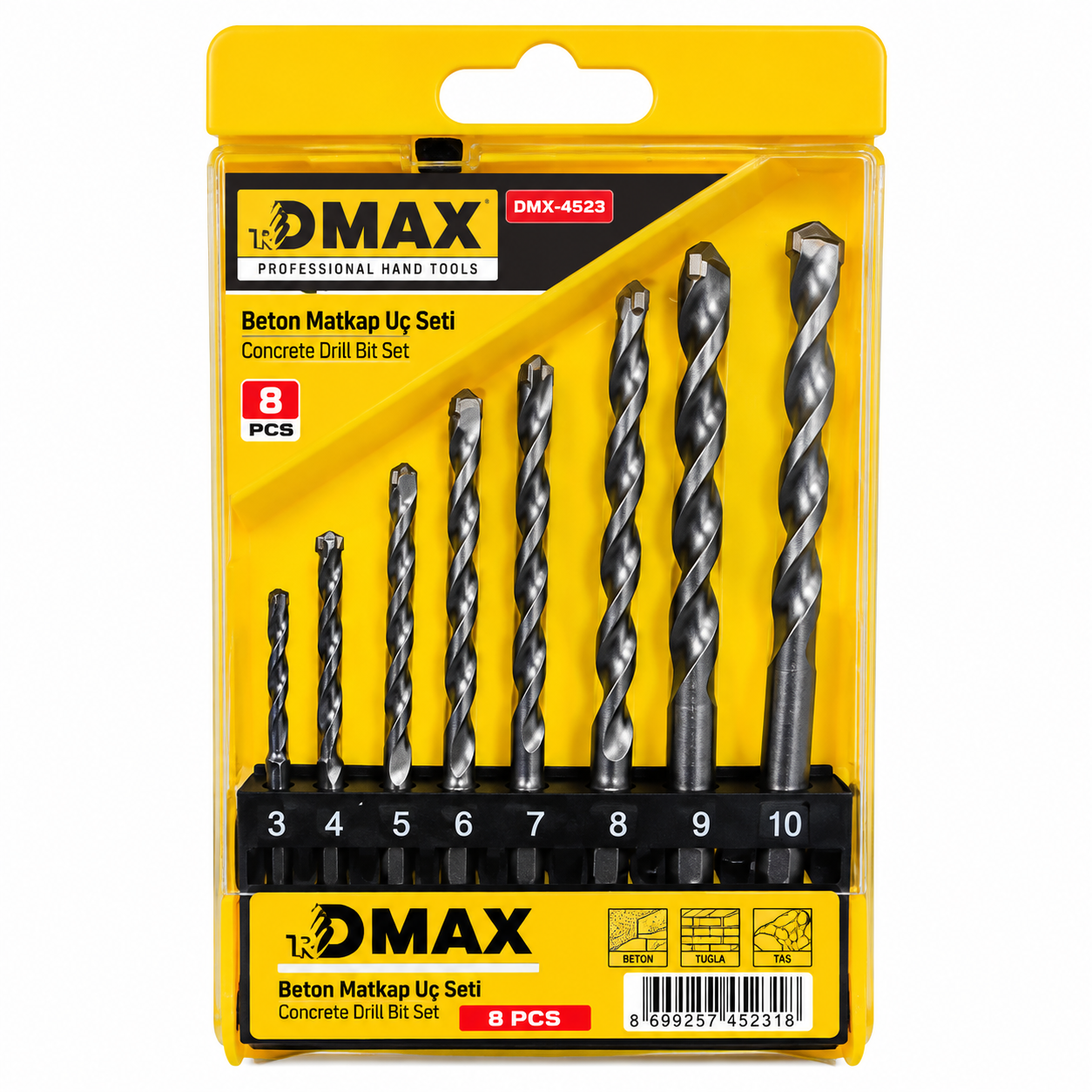 DMAX BETON MATKAP UCU SET 8 PRÇ DMX4348