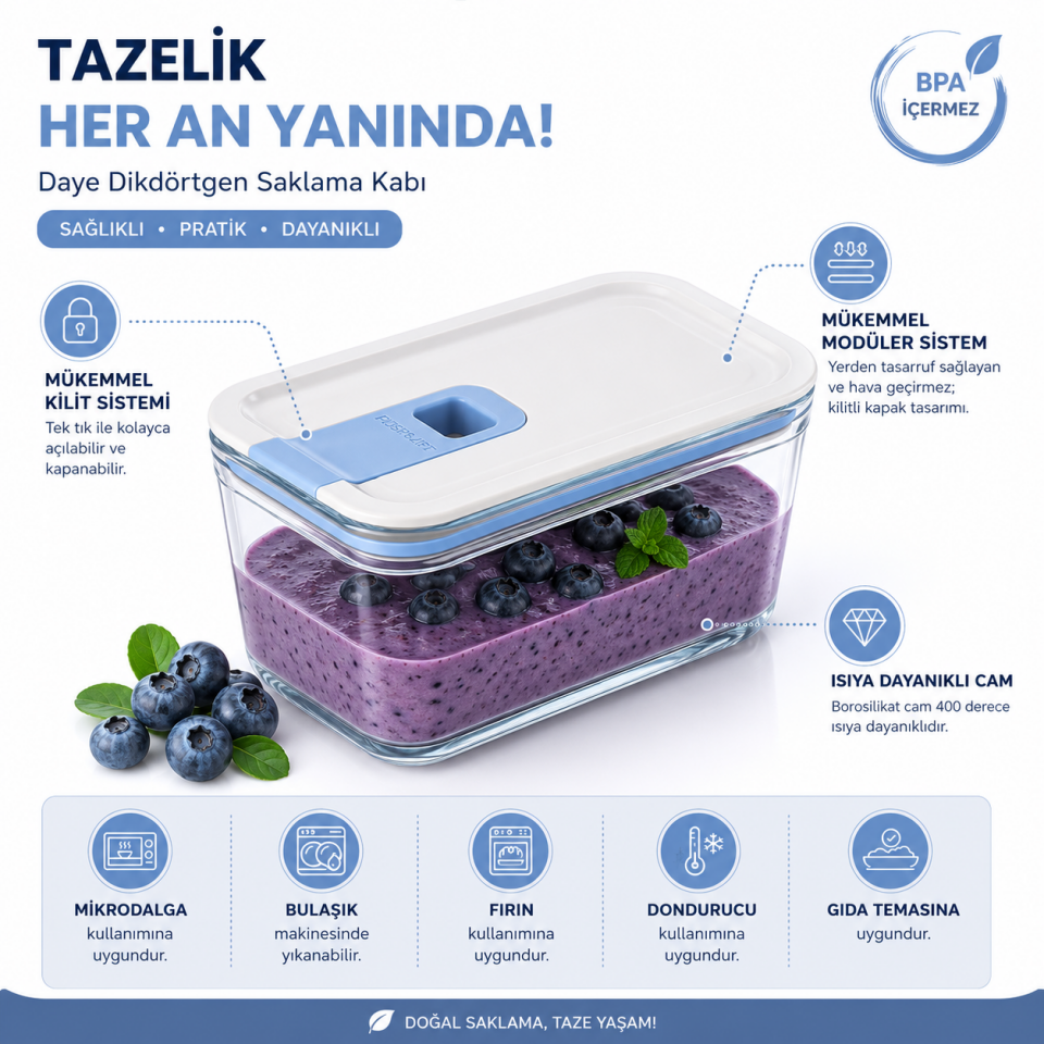 NEOFLAM VAKUMLU CAM SAKLAMA KABI 350ML