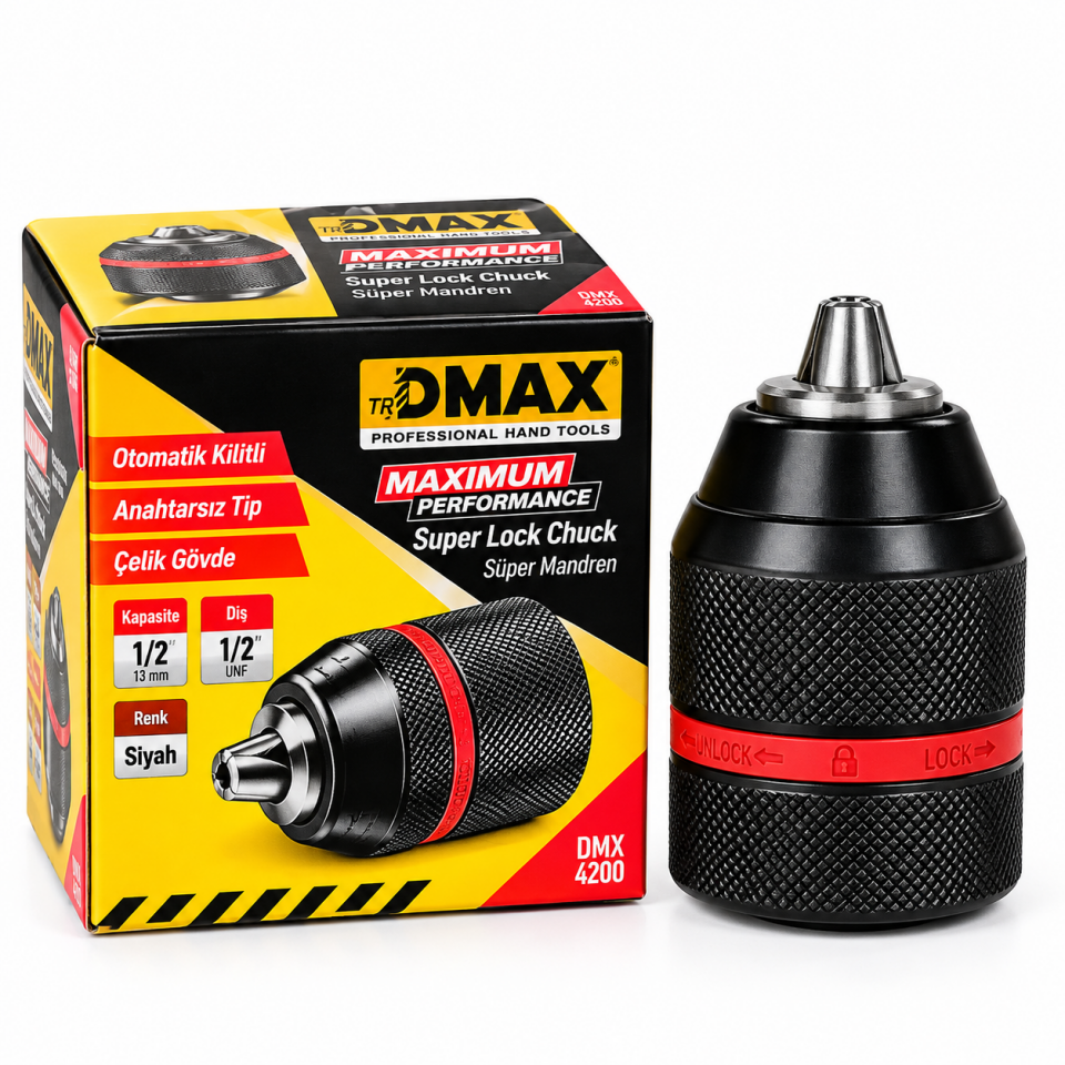 DMAX SUPRA KİLİTLİ MANDREN 13 MM DMX4500