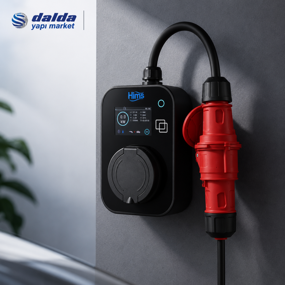 HIMS KİLİTLİ SOKETLİ TAŞINABİLİR ŞARJ CİHAZI SİYAH HCTS-22-S 22 KW