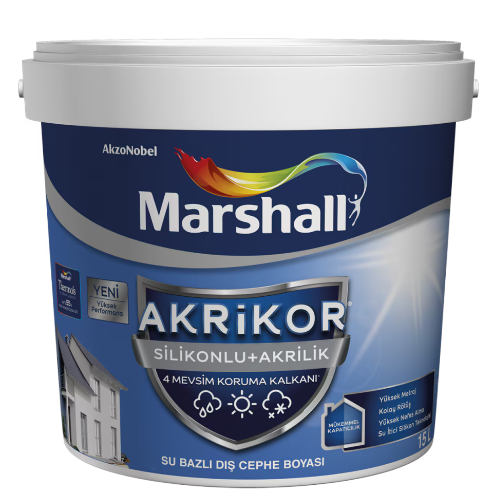 MARSHALL AKRİKOR SİLİKONLU+AKRİLİK BM BAZ 15 L
