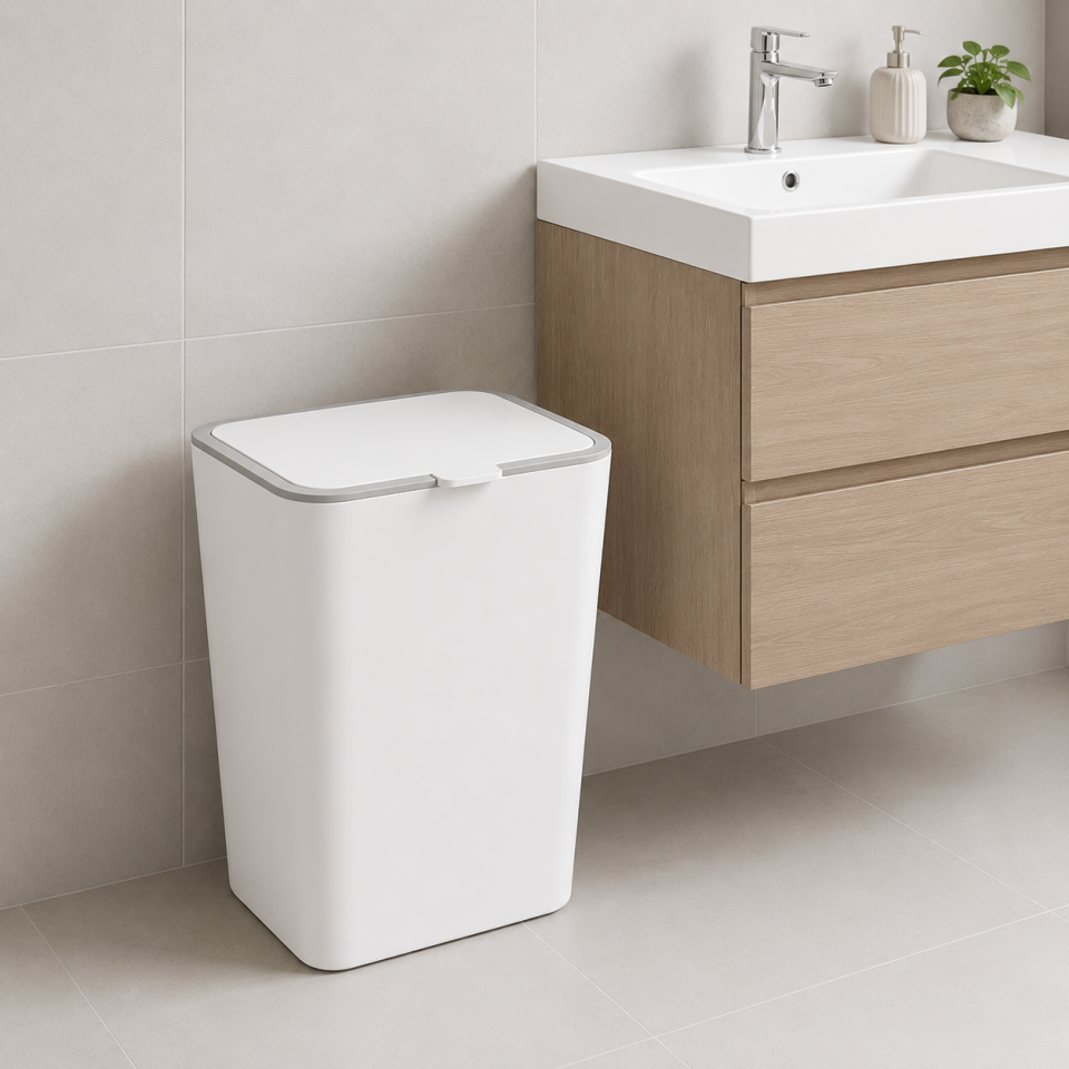 PRİMANOVA FLİP ÇÖP KOVASI 6 LT BEYAZ