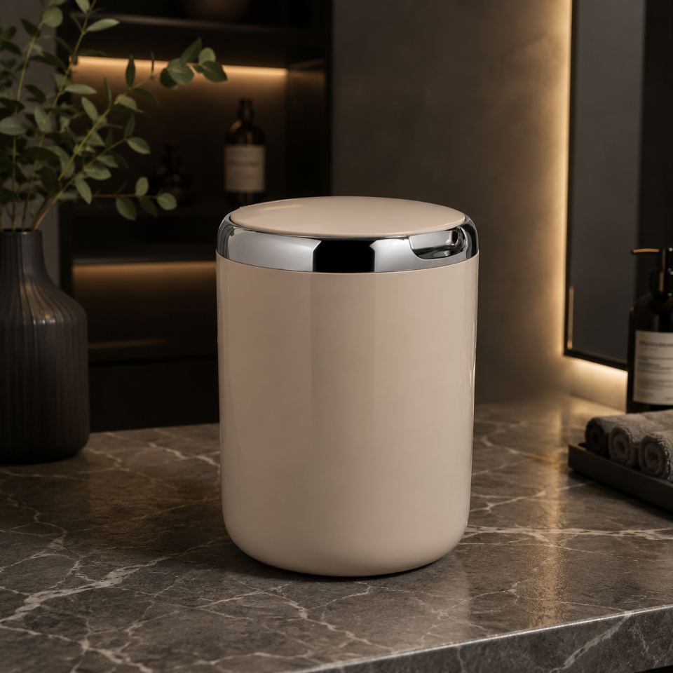 PRİMANOVA PASİFİK 3 LT ÇÖP KOVASI PLASTİK BEJ M-E29-0-P