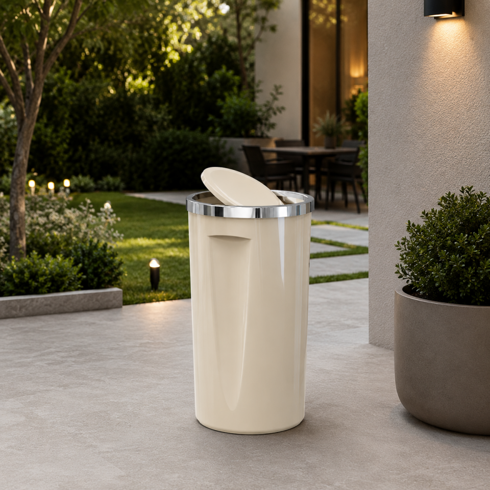 PRİMANOVA LENOX 35 LT ÇÖP KOVASI BEJ M-E76-09